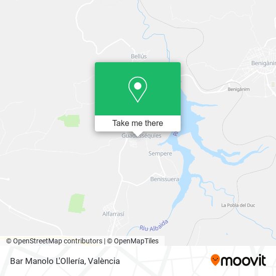 Bar Manolo L'Ollería map