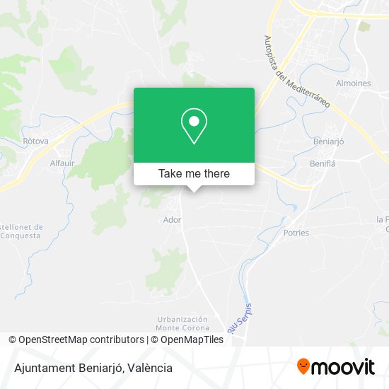Ajuntament Beniarjó map