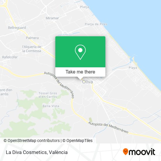 La Diva Cosmetics map