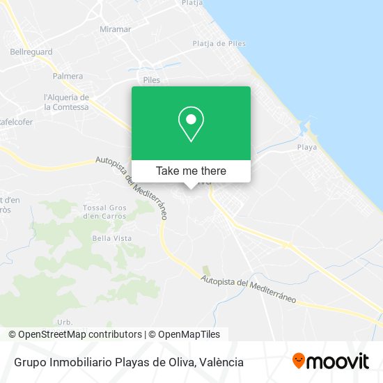 Grupo Inmobiliario Playas de Oliva map