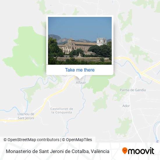 Monasterio de Sant Jeroni de Cotalba map