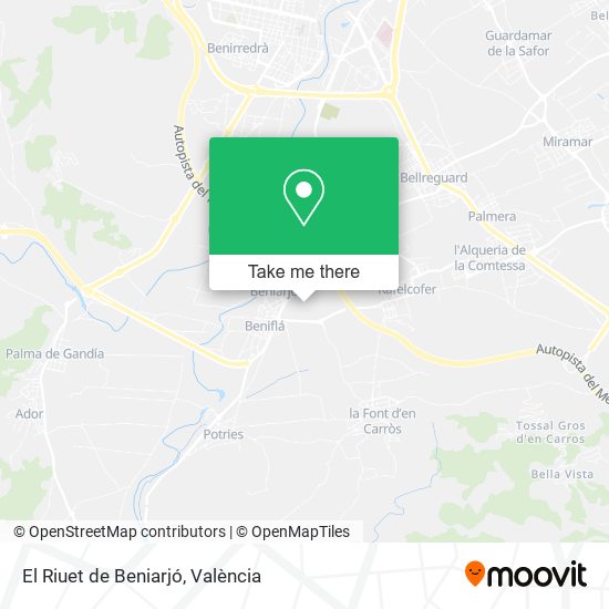 El Riuet de Beniarjó map