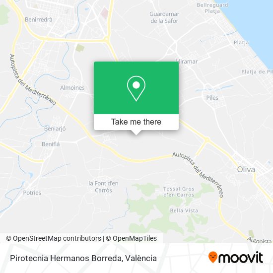 Pirotecnia Hermanos Borreda map