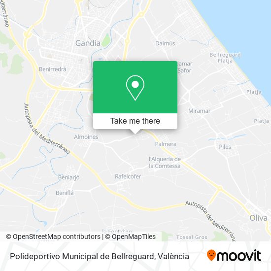 Polideportivo Municipal de Bellreguard map