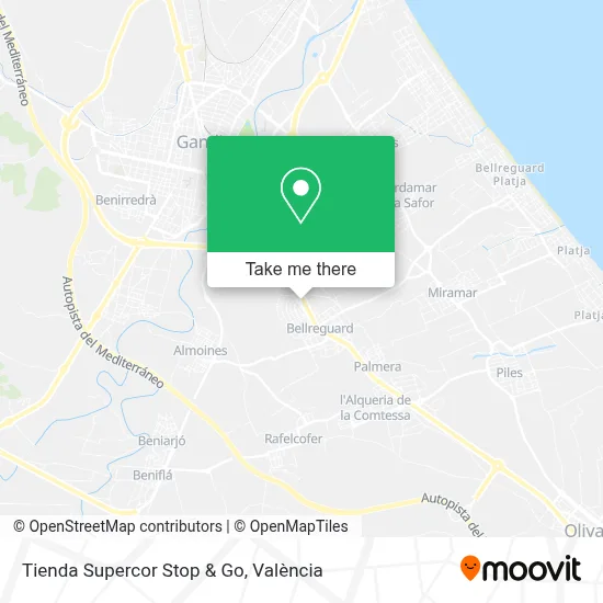 Tienda Supercor Stop & Go map