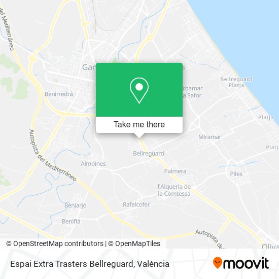 Espai Extra Trasters Bellreguard map