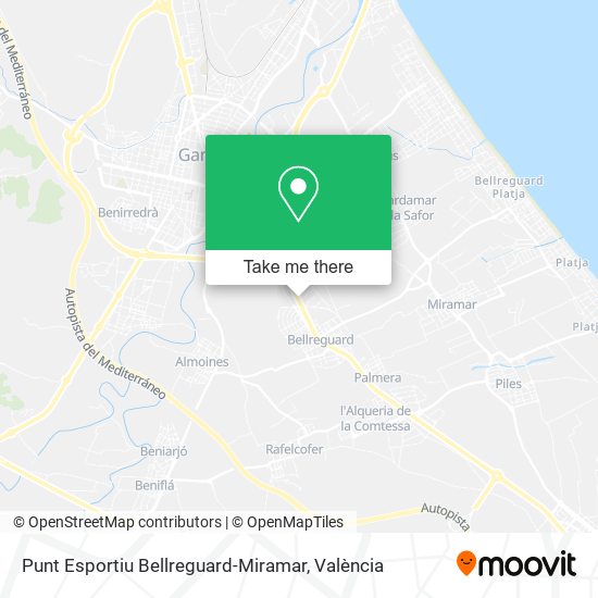 Punt Esportiu Bellreguard-Miramar map