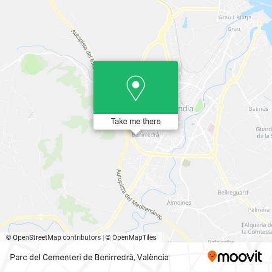 mapa Parc del Cementeri de Benirredrà