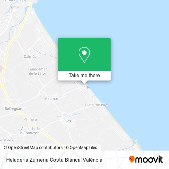 mapa Heladería Zumeria Costa Blanca