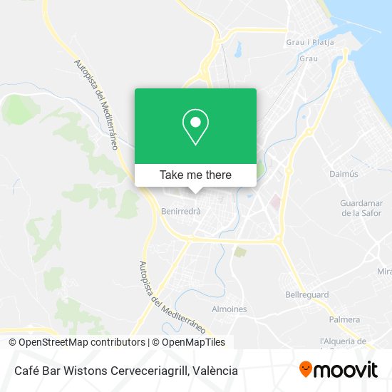 Café Bar Wistons Cerveceriagrill map