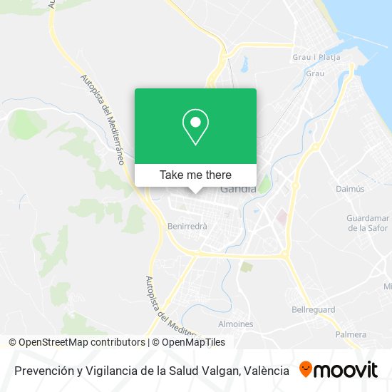 Prevención y Vigilancia de la Salud Valgan map