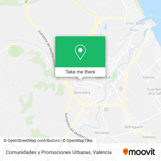 Comunidades y Promociones Urbanas map