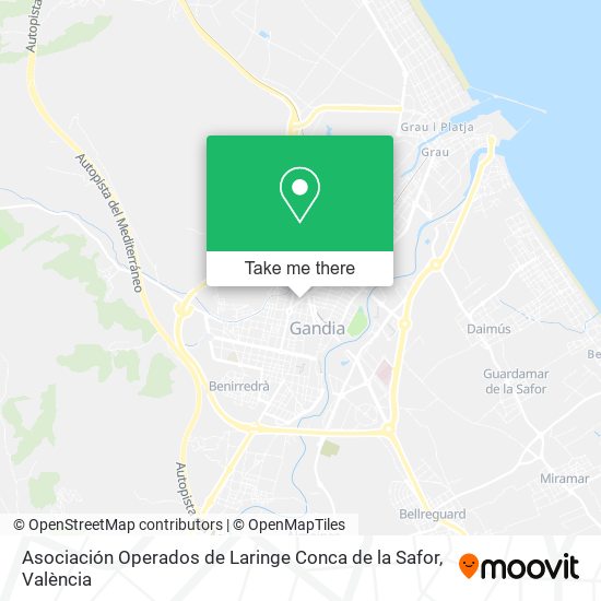 Asociación Operados de Laringe Conca de la Safor map