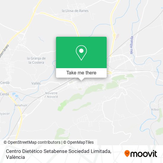 Centro Dietético Setabense Sociedad Limitada map