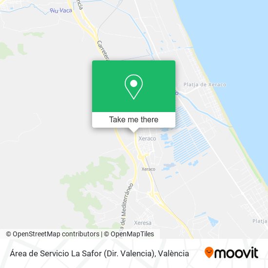 Área de Servicio La Safor (Dir. Valencia) map