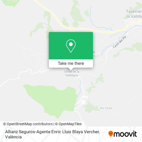 Allianz Seguros-Agente Enric Lluis Blaya Vercher map