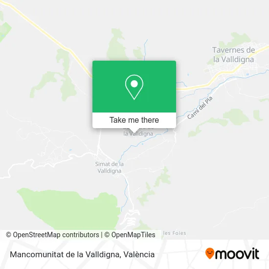 Mancomunitat de la Valldigna map