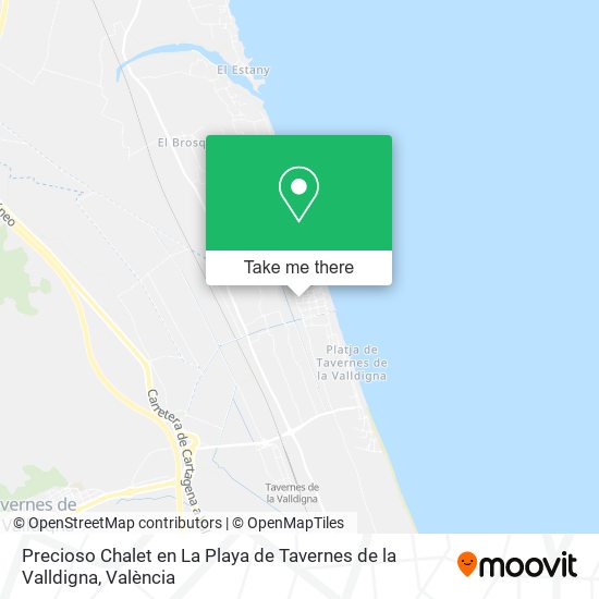 Precioso Chalet en La Playa de Tavernes de la Valldigna map