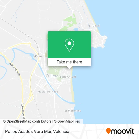 Pollos Asados Vora Mar map
