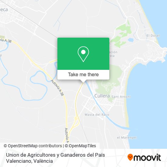 Union de Agricultores y Ganaderos del País Valenciano map