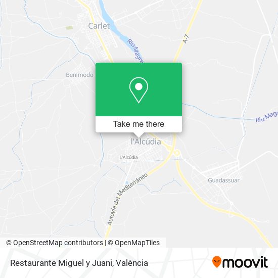 Restaurante Miguel y Juani map