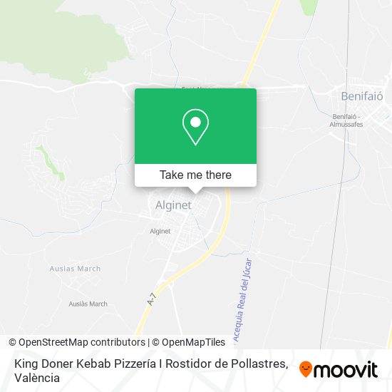 King Doner Kebab Pizzería I Rostidor de Pollastres map