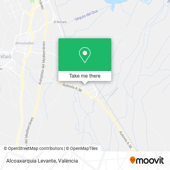 Alcoaxarquia Levante map