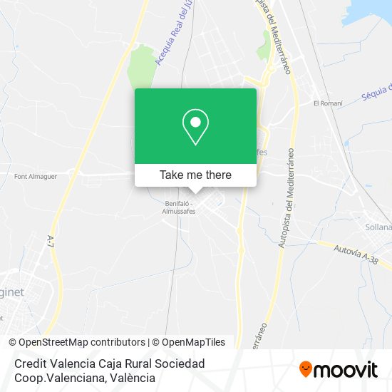 Credit Valencia Caja Rural Sociedad Coop.Valenciana map