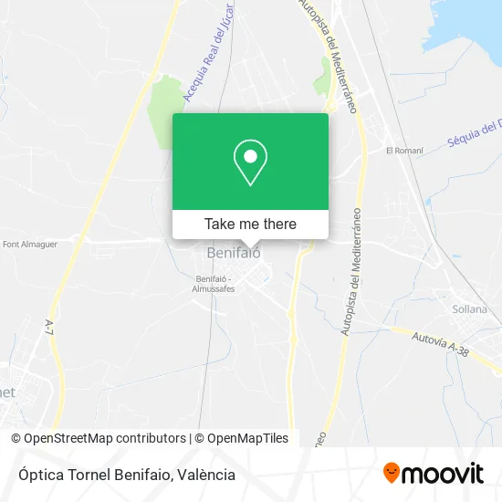 Óptica Tornel Benifaio map