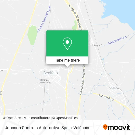 Johnson Controls Automotive Spain map