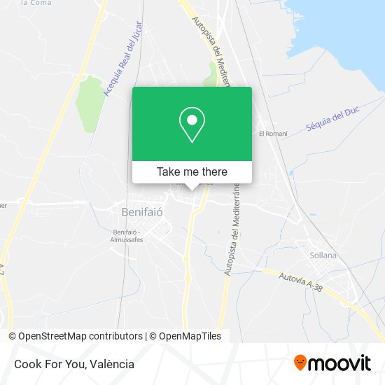 Cook For You map