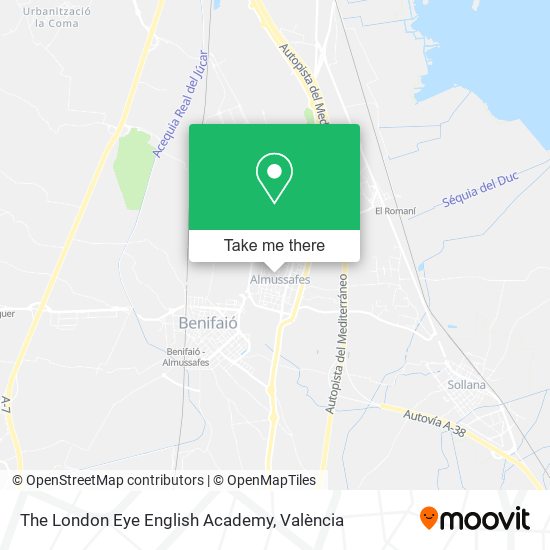 The London Eye English Academy map