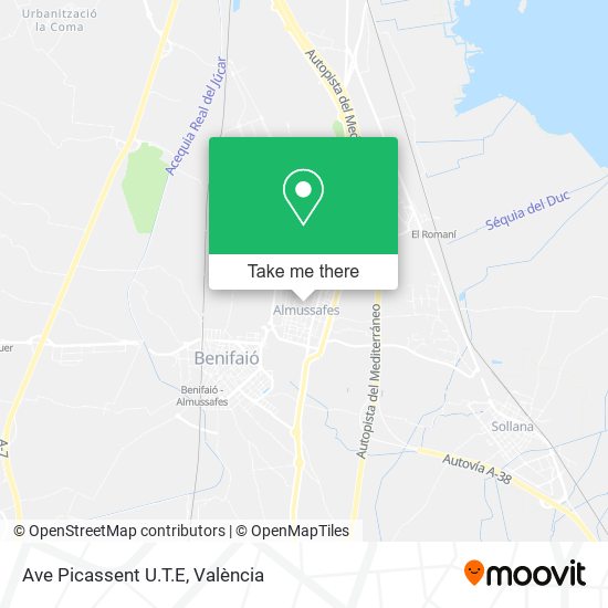 Ave Picassent U.T.E map