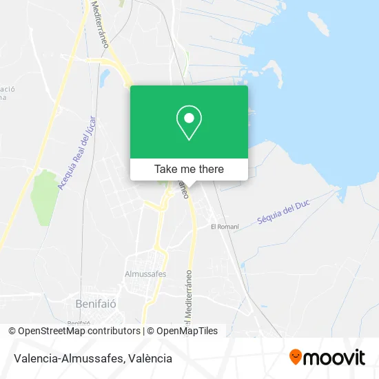 Valencia-Almussafes map