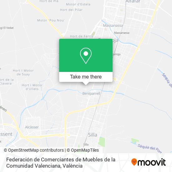 Federación de Comerciantes de Muebles de la Comunidad Valenciana map