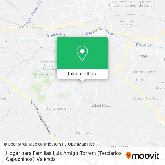 Hogar para Familias Luis Amigó-Torrent (Terciarios Capuchinos) map
