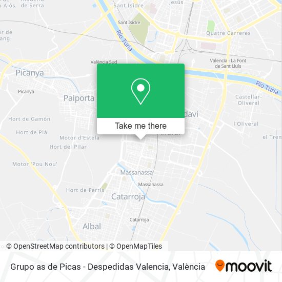 mapa Grupo as de Picas - Despedidas Valencia