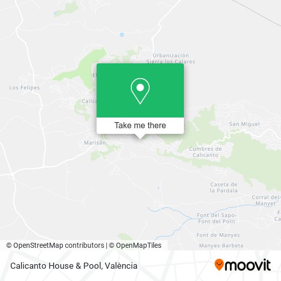 Calicanto House & Pool map