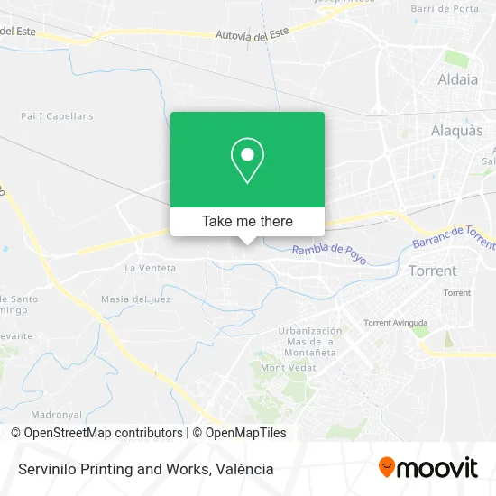 Servinilo Printing and Works map