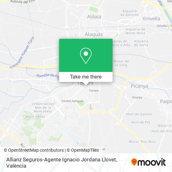 mapa Allianz Seguros-Agente Ignacio Jordana Llovet