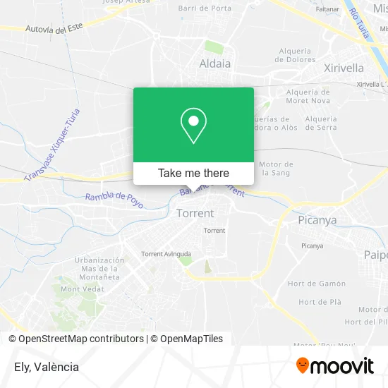 mapa Ely