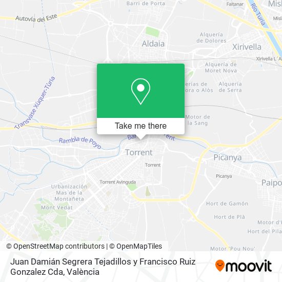 Juan Damián Segrera Tejadillos y Francisco Ruiz Gonzalez Cda map