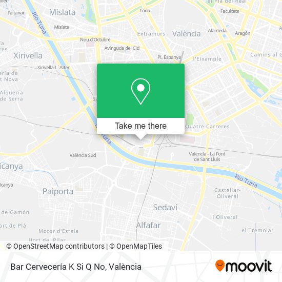 mapa Bar Cervecería K Si Q No