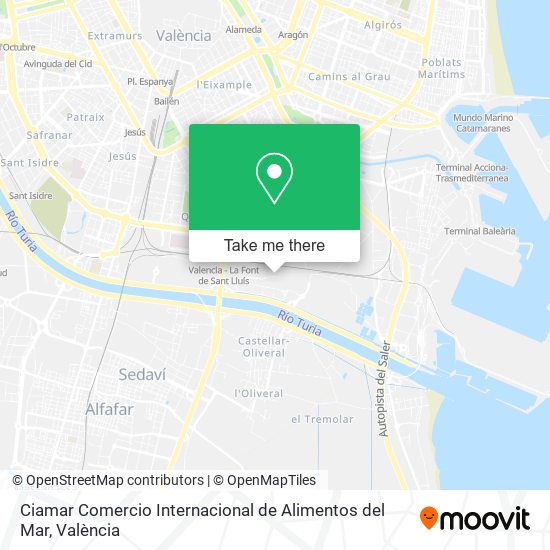 Ciamar Comercio Internacional de Alimentos del Mar map