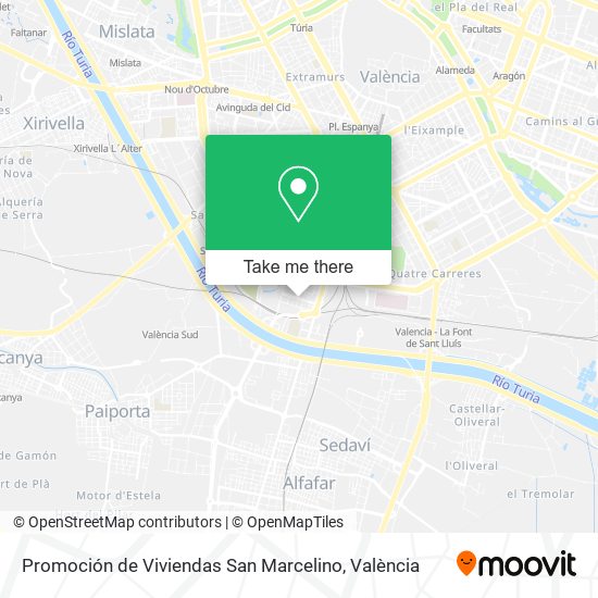 mapa Promoción de Viviendas San Marcelino