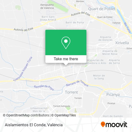 Aislamientos El Conde map
