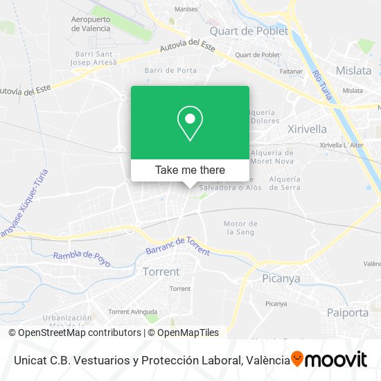 Unicat C.B. Vestuarios y Protección Laboral map