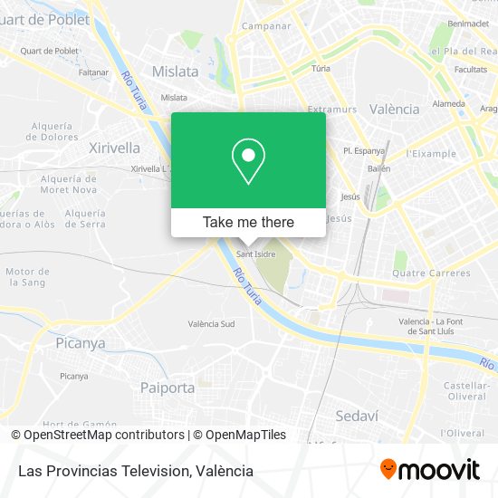 Las Provincias Television map