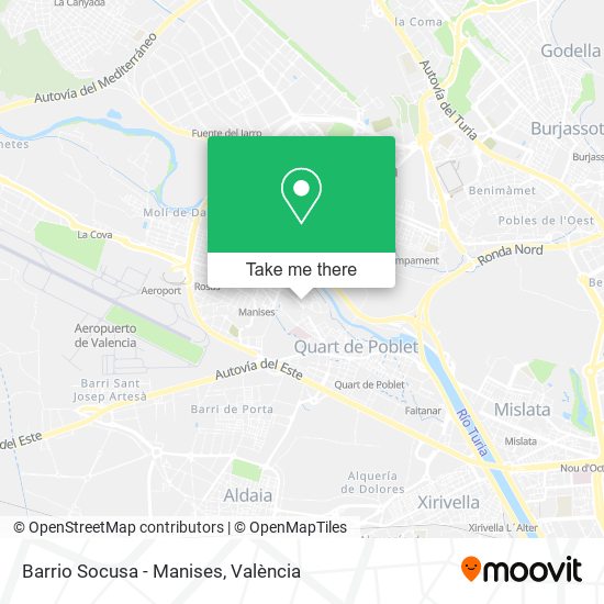 Barrio Socusa - Manises map