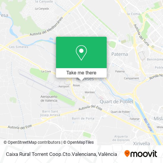 Caixa Rural Torrent Coop.Cto.Valenciana map
